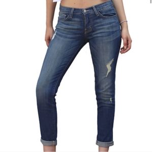 Flying Monkey Platinum Jeans Distressed Slim Boyfriend Denim